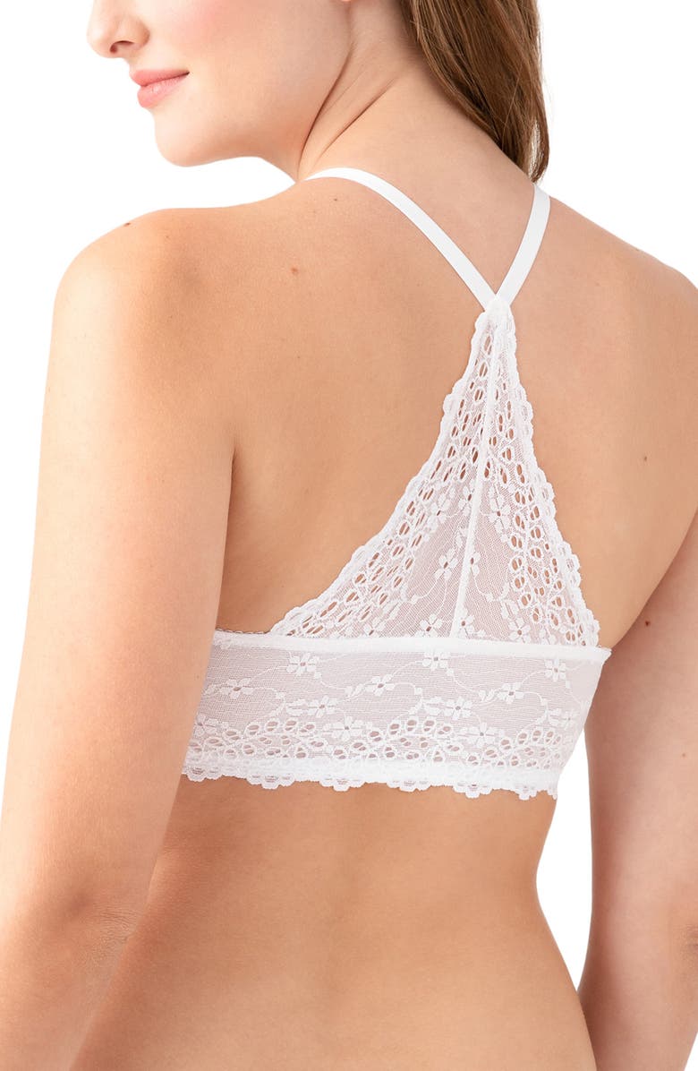 b.tempt'd by Wacoal Front Close Underwire Racerback Bra, Alternate, color, White