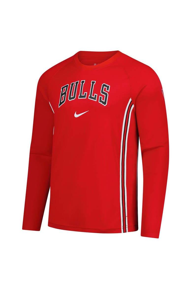 Men's Nike Red Chicago Bulls 2025/26 Authentic Pre-Game Legend Dri-FIT Long Sleeve Shooting Shirt, Alternate, color, Red