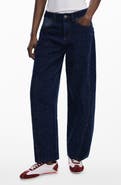 Desigual Hight Waist Two-Tone Wide Leg Jeans