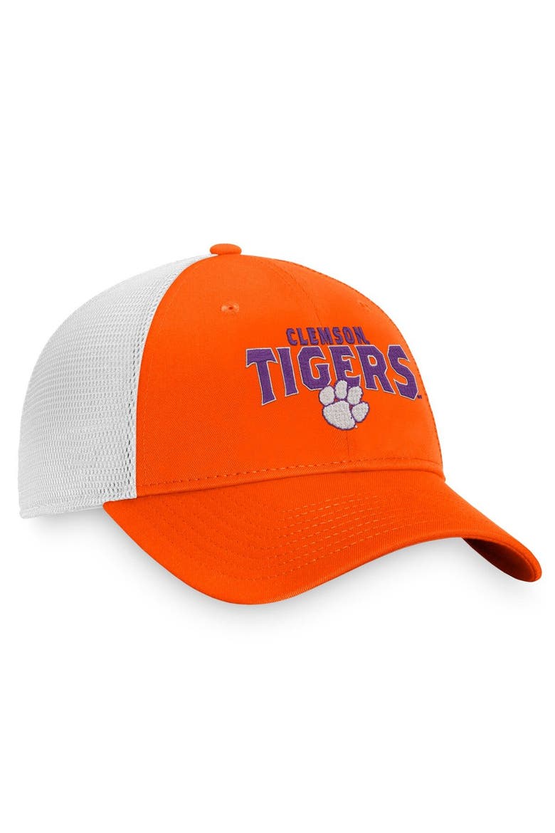 Men's Top of the World Orange Clemson Tigers Breakout Trucker Snapback Hat, Alternate, color, Orange