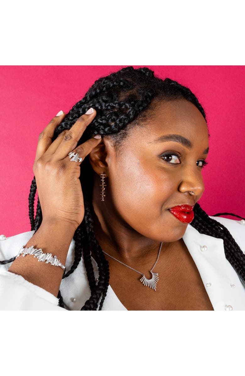 Lucy Quartermaine Shard Drop Earrings, Alternate, color, Sterling Silver