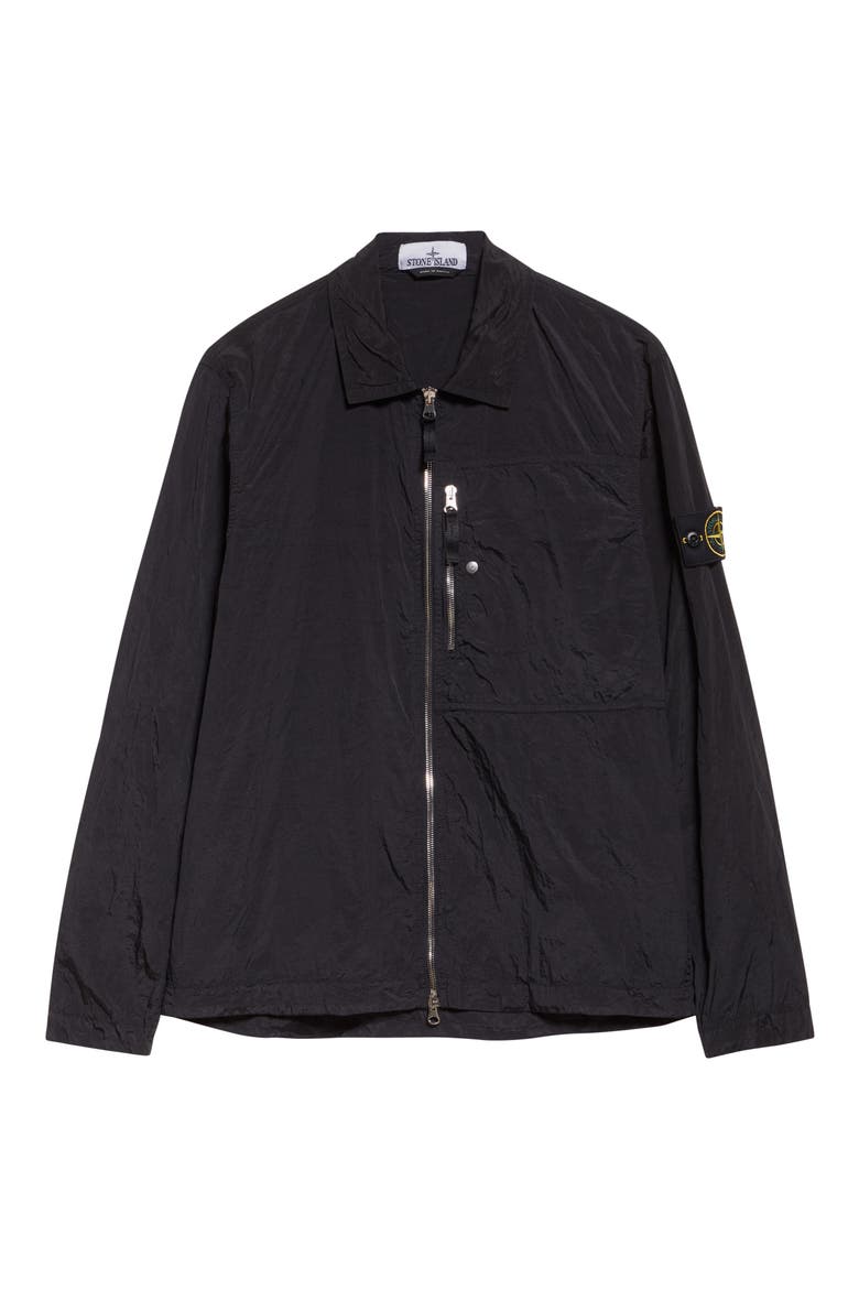 Zip Front Shirt, Alternate, color, V0029 BLACK