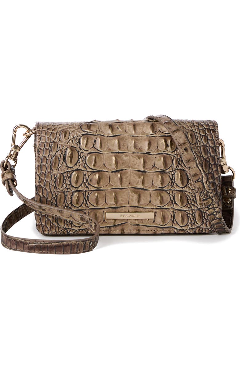 Brahmin Minuette Croc Embossed Leather Crossbody Bag, Main, color,