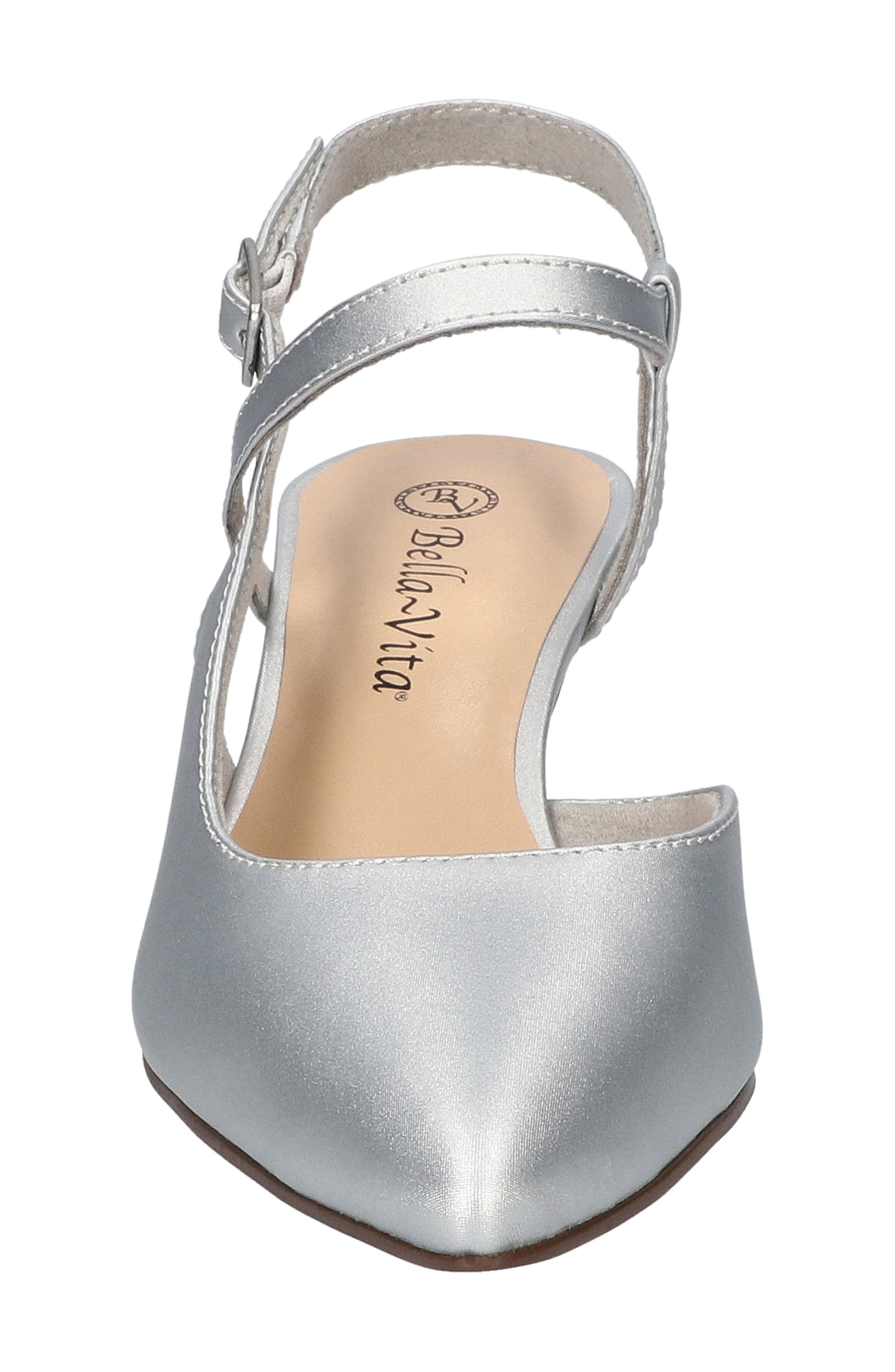 Kayce Pointed Toe Pump, Alternate, color, SILVER SATIN