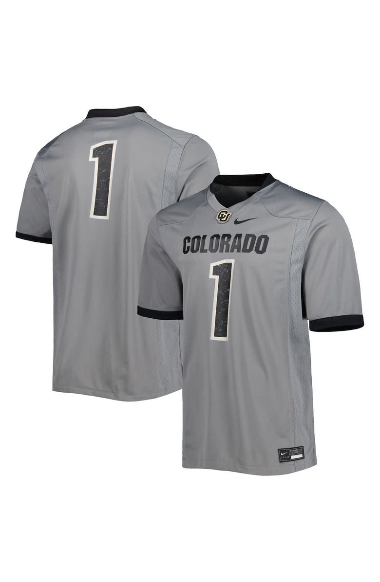 Nike Men's Nike Silver Colorado Buffaloes #1 Untouchable Replica Football Jersey, Main, color, 