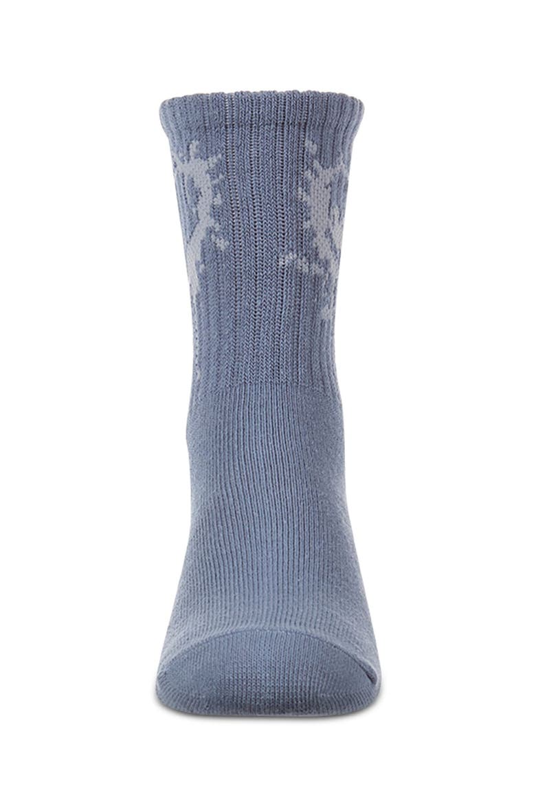 Dripping Heart Novelty Crew Sock, Alternate, color, Denim