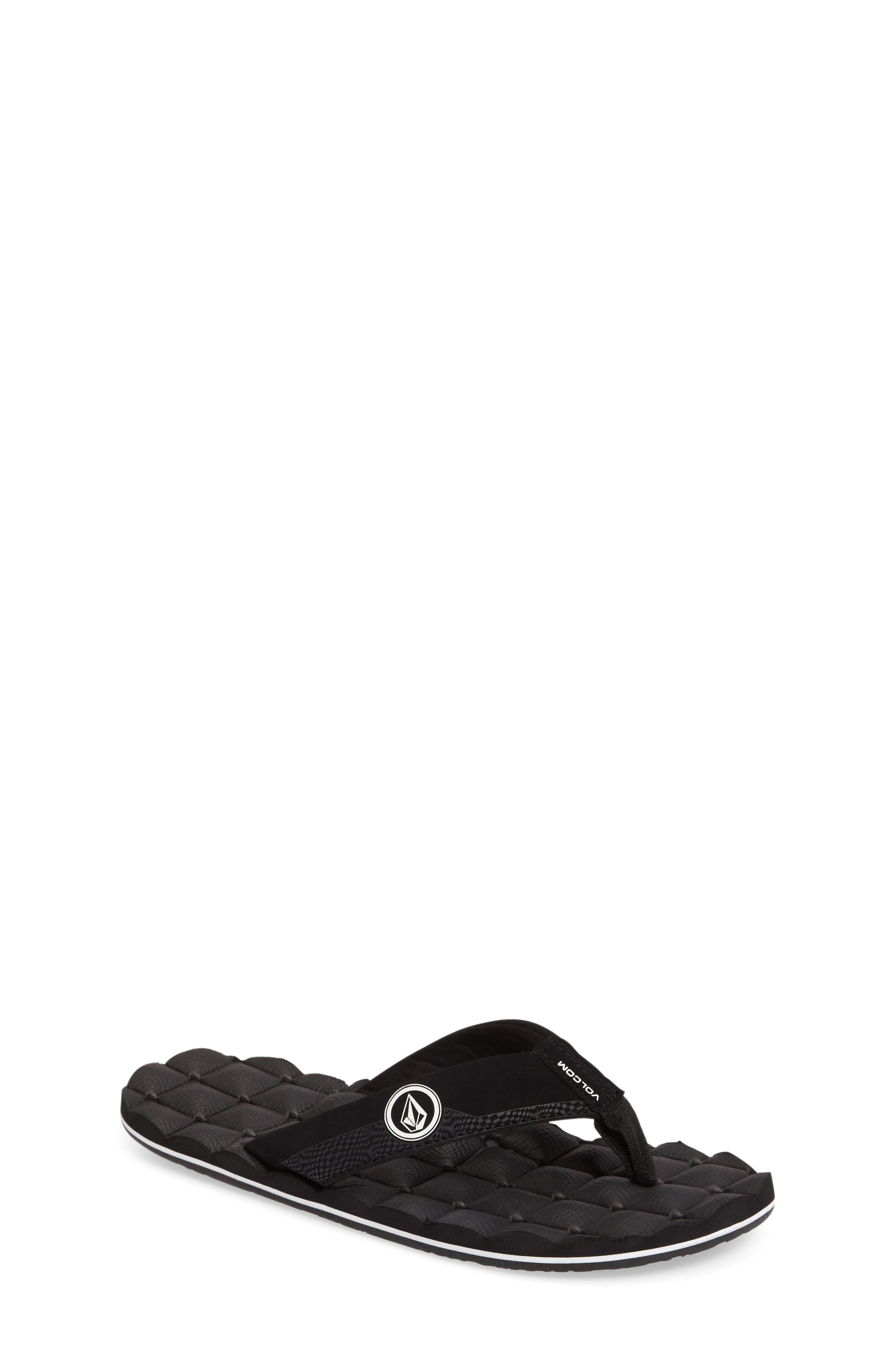 Recliner Flip Flop, Main, color, BLACK/ WHITE