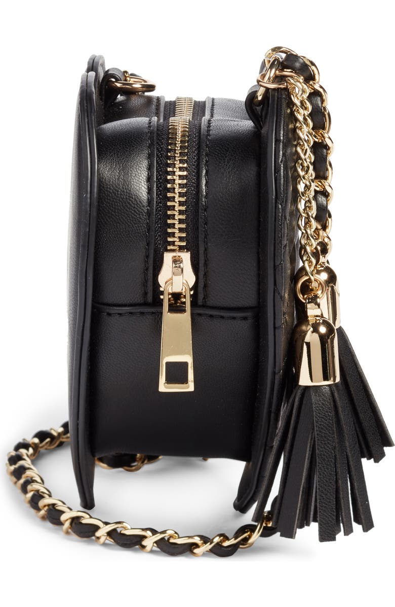 Mali + Lili Quilted Heart Vegan Leather Crossbody Bag, Alternate, color,