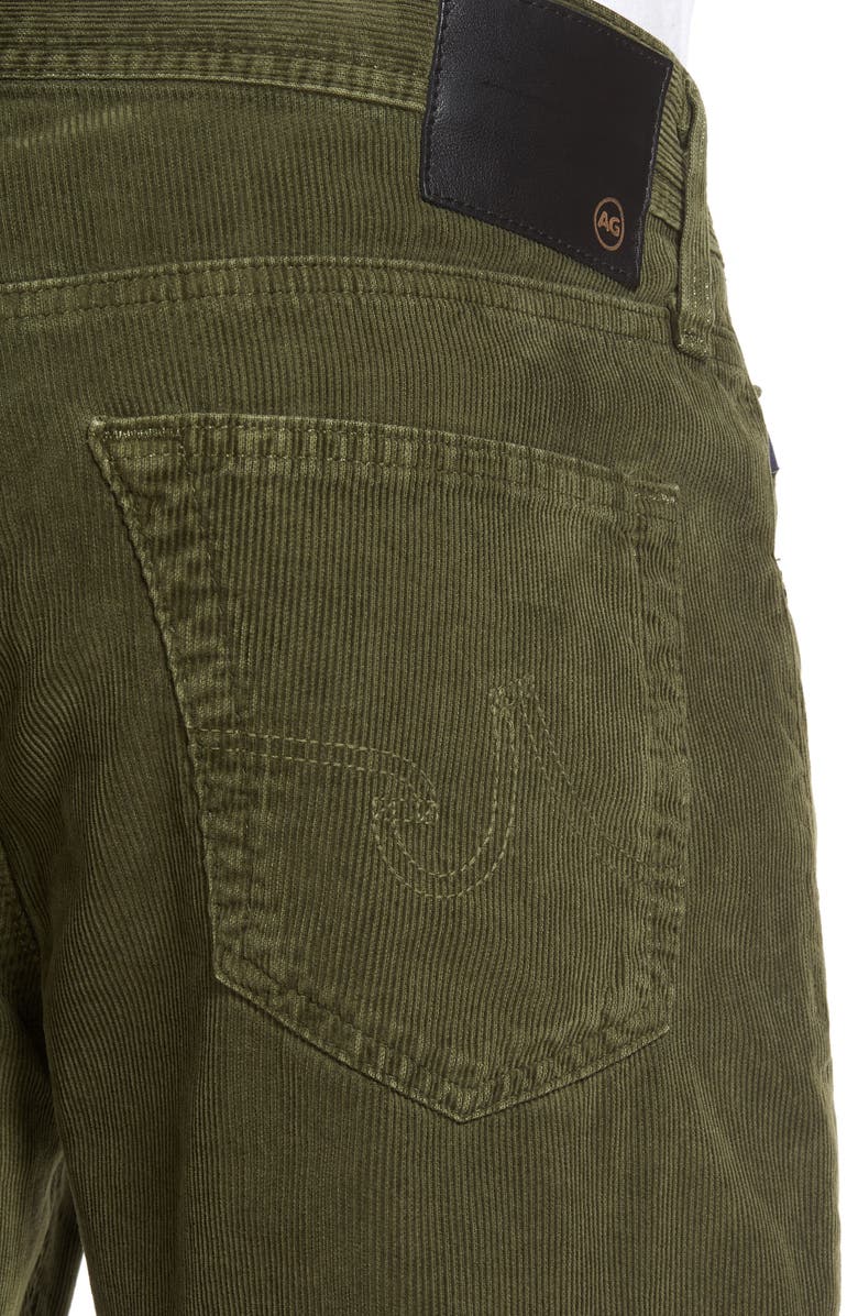 AG 'Graduate' Tailored Straight Leg Corduroy Pants, Alternate, color, Sulfur Climbing Ivy