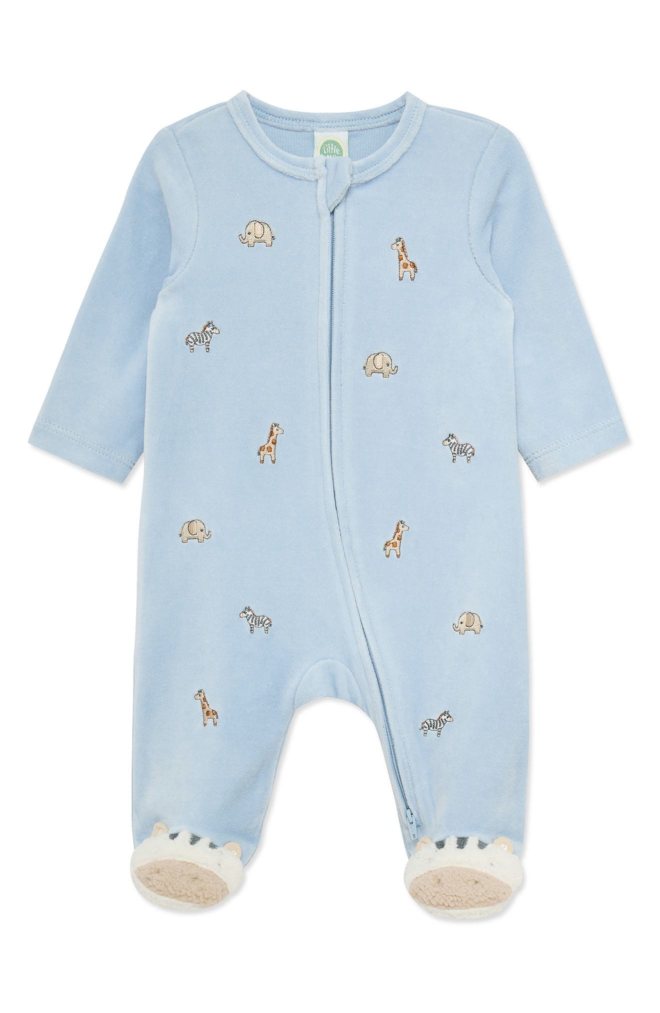 Kids' Animal Velour Footie