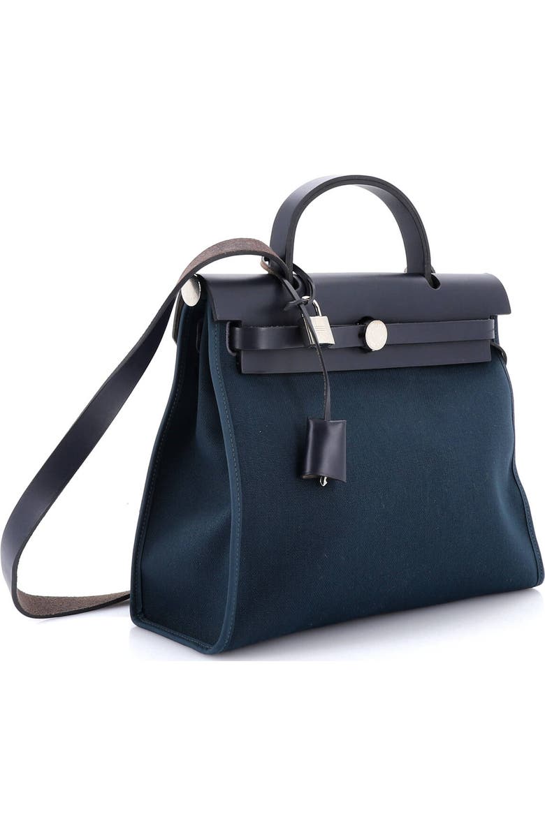 Pre-Owned Hermes Herbag Zip Leather and Toile 31, Alternate, color,