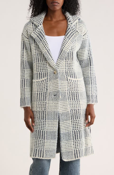 Notch Collar Printed Sweater