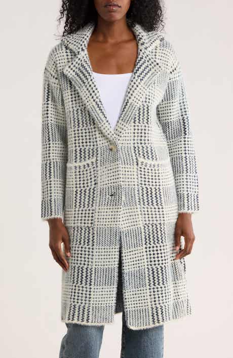 Love Token Notch Collar Printed Sweater