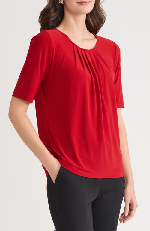 Kasper Box Pleat Top In Red
