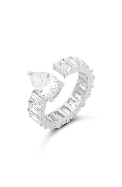 Pear 
Emerald Cut Cubic Zirconia Eternity Ring