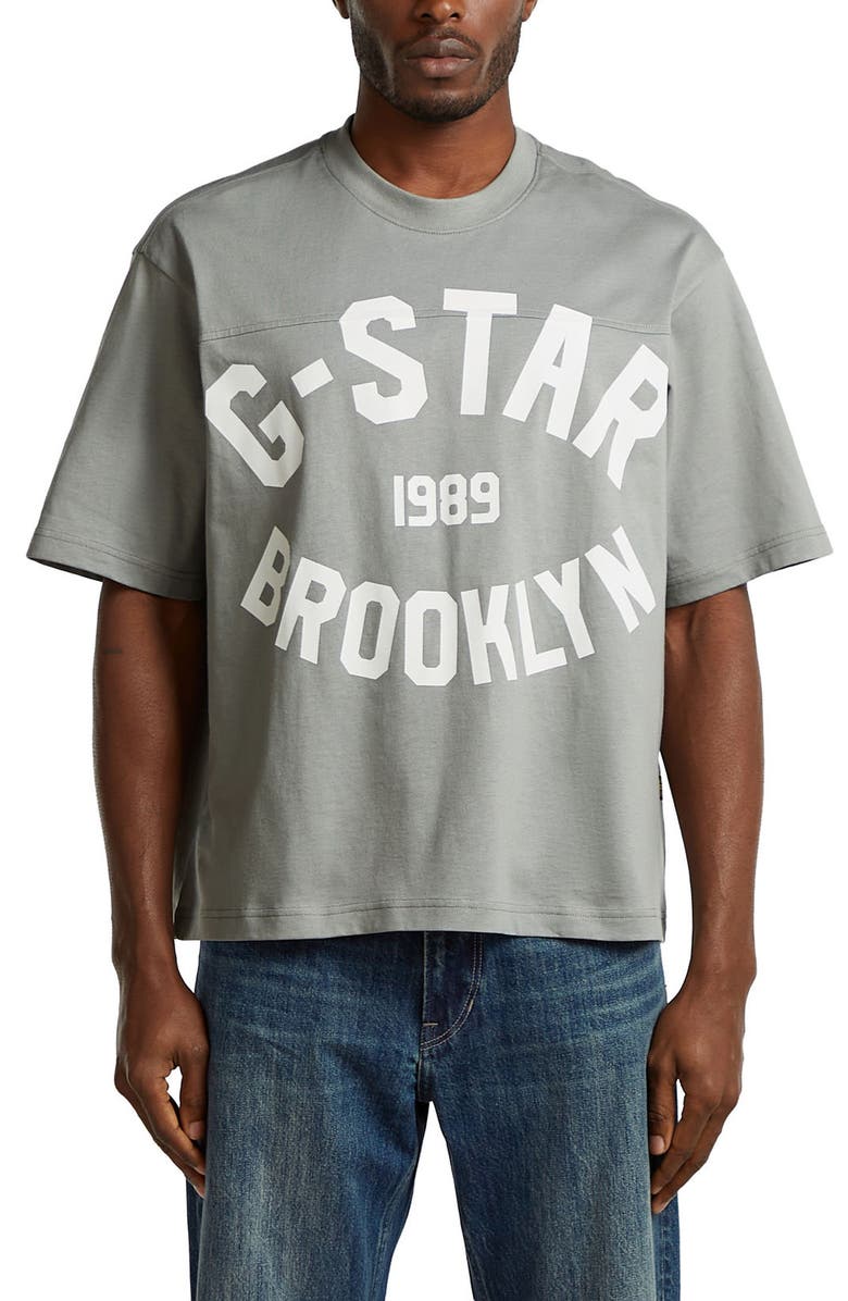 G-STAR Logo Graphic T-Shirt, Main, color, Wild Dove