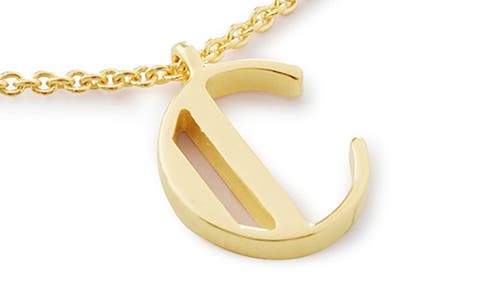 Monica Vinader Initial Pendant Necklace In 18ct Gold Vermeil/ss- C