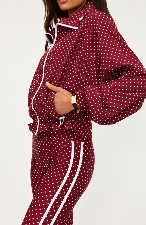 Beach Riot Casen Polka Dot Zip Jacket In Multi