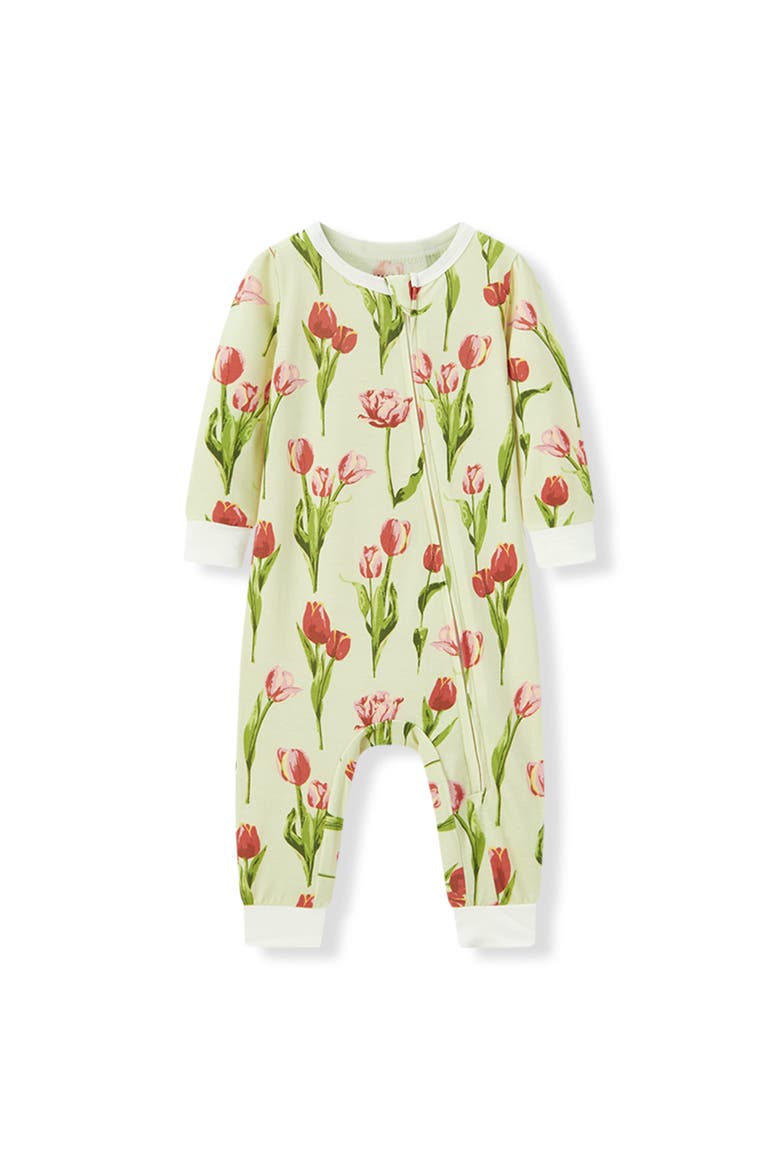 Luxe Stretch Zipper Pajama, Main, color, Tulip