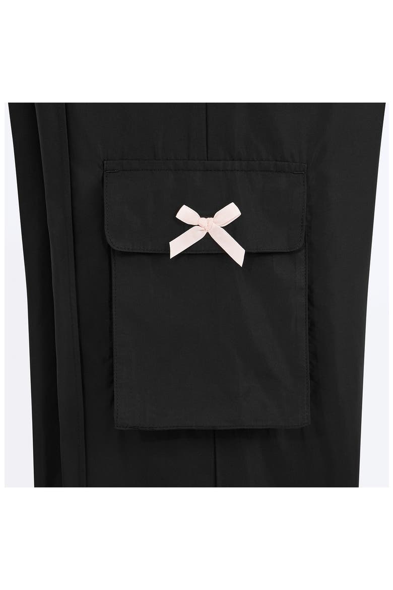 Kids' Bow Society Woven Cargo Pants, Alternate, color, BLACK