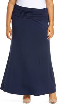Loveappella Fold Over Maxi Skirt