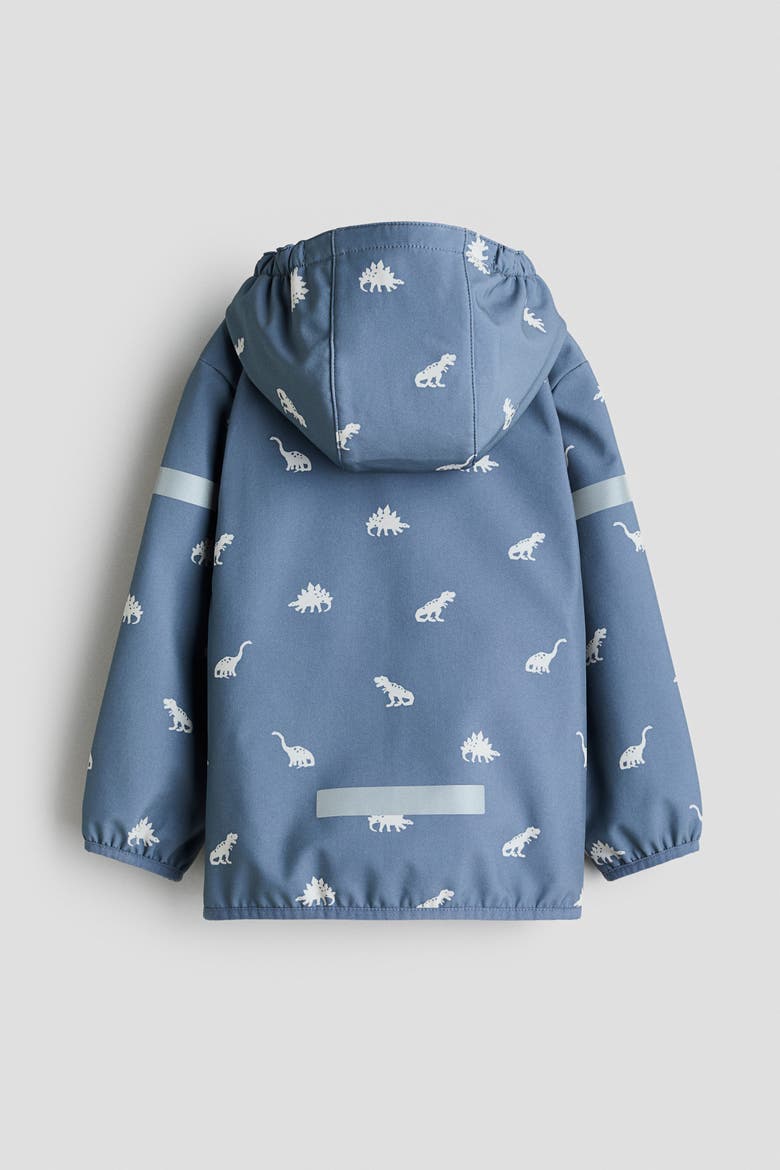 Water-resistant Softshell Jacket, Alternate, color, Dusty blue/dinosaurs