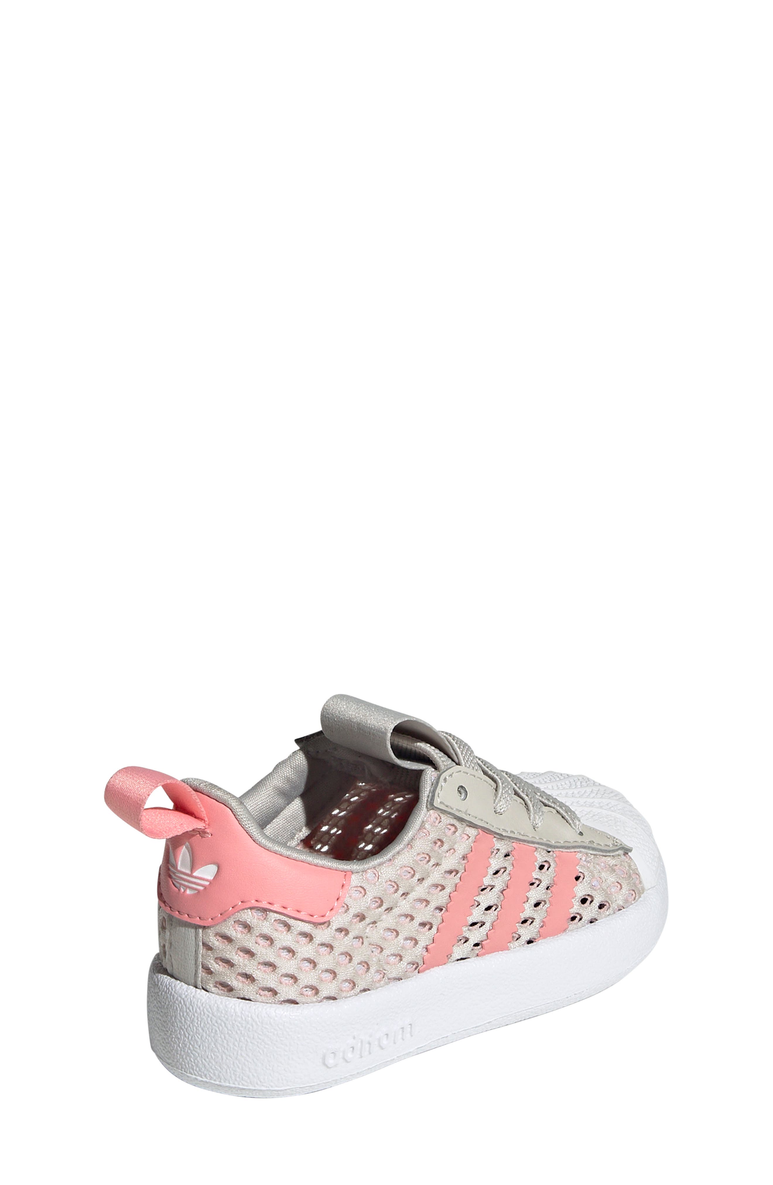 Kids' Superstar 360 Sneaker, Alternate, color, ALUMINA/ PINK SPARK/ WHITE