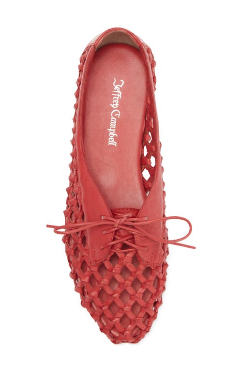 Jeffrey Campbell Zahra Woven Derby In Red