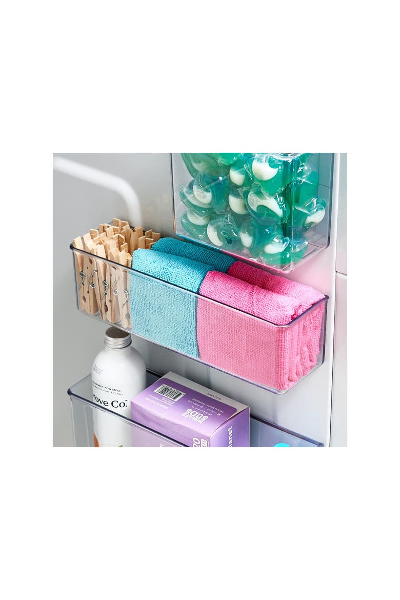 Magnetic Organizer Bins for Laundry Room - Set of 4 - Clear, Alternate, color, Clear