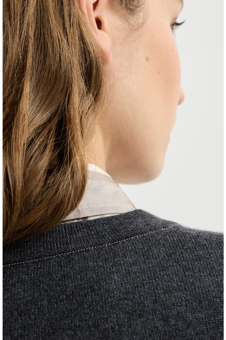 Cashmere sweater with monili, Alternate, color, Dark Grey
