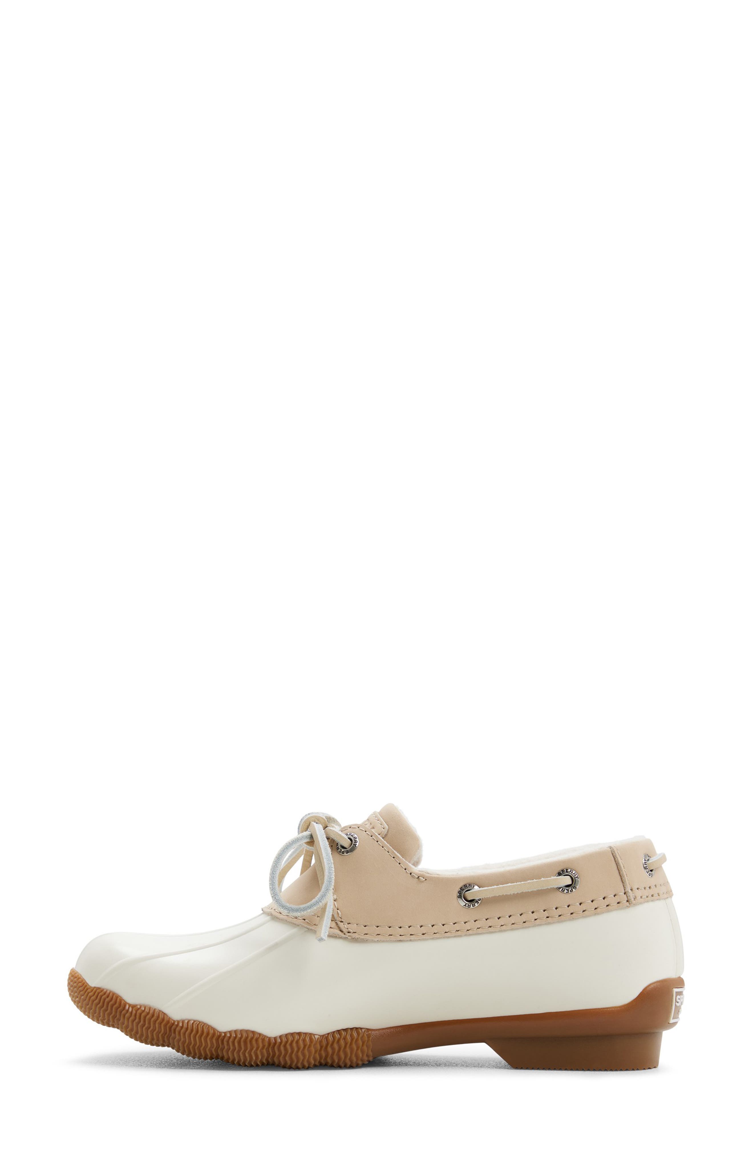 Saltwater™ 1 Eye Waterproof Duck Shoe, Alternate, color, LINEN/ OAT LEATHER