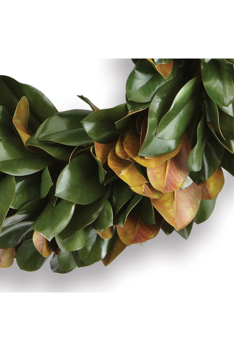 Grand Magnolia Leaf Wreath 30", Alternate, color, Green