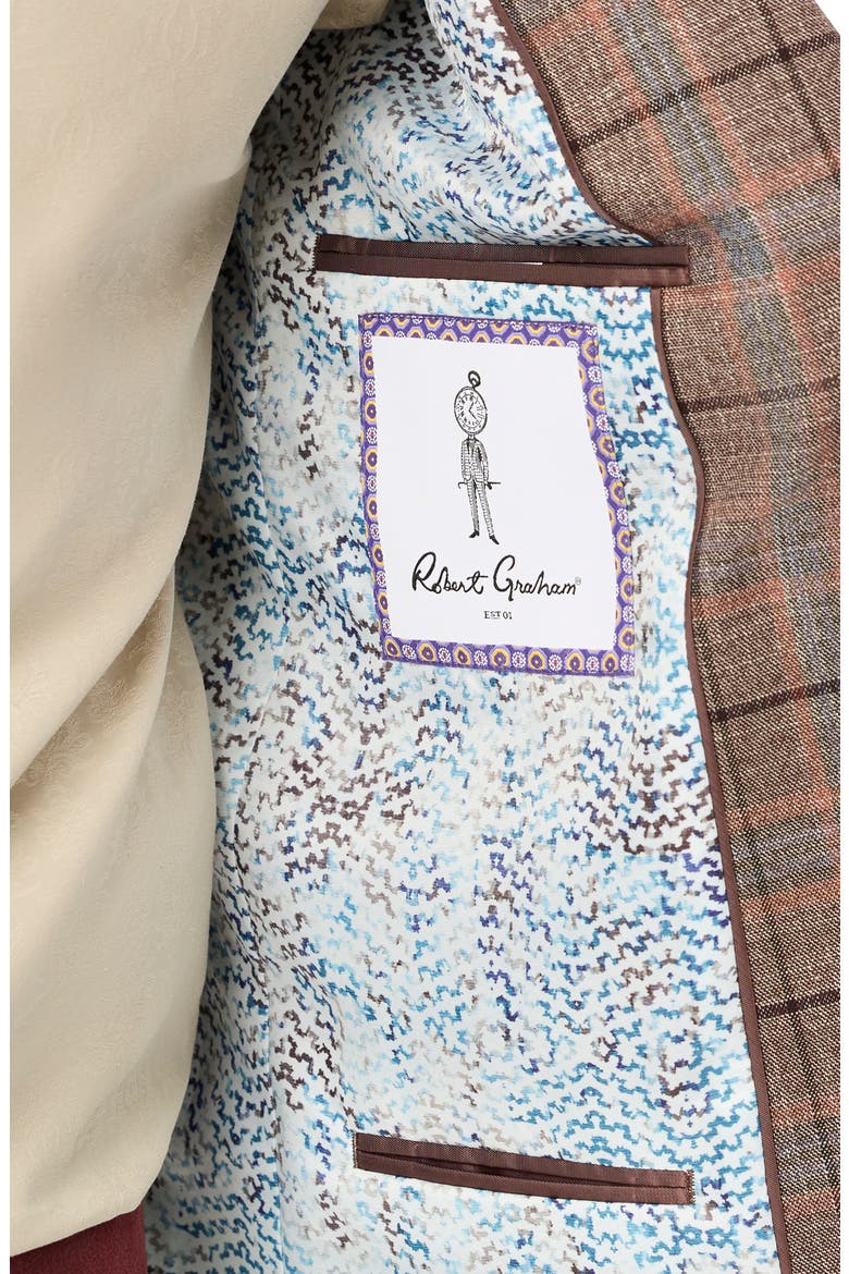 Plaid Sport Coat, Alternate, color, BROWN
