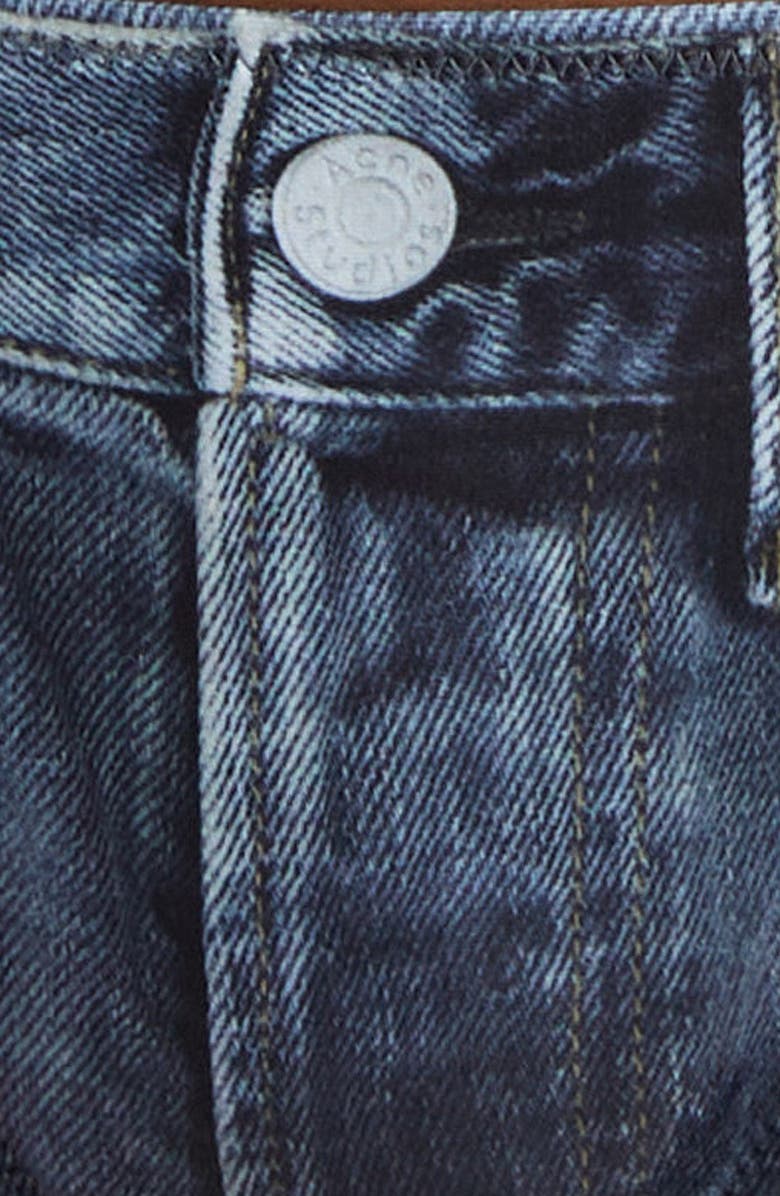 Acne Studios Eini Denim Trompe l'Oeil Two-Piece Swimsuit, Alternate, color, 