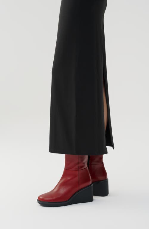 Vagabond Shoemakers Deena Platform Wedge Bootie In Red