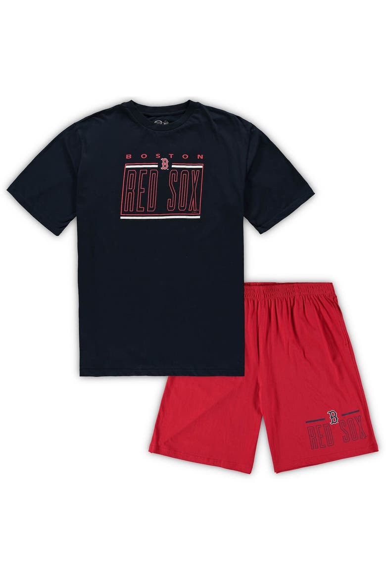 Men's Concepts Sport Navy/Red Boston Red Sox Big & Tall T-Shirt & Shorts Sleep Set, Alternate, color, Navy