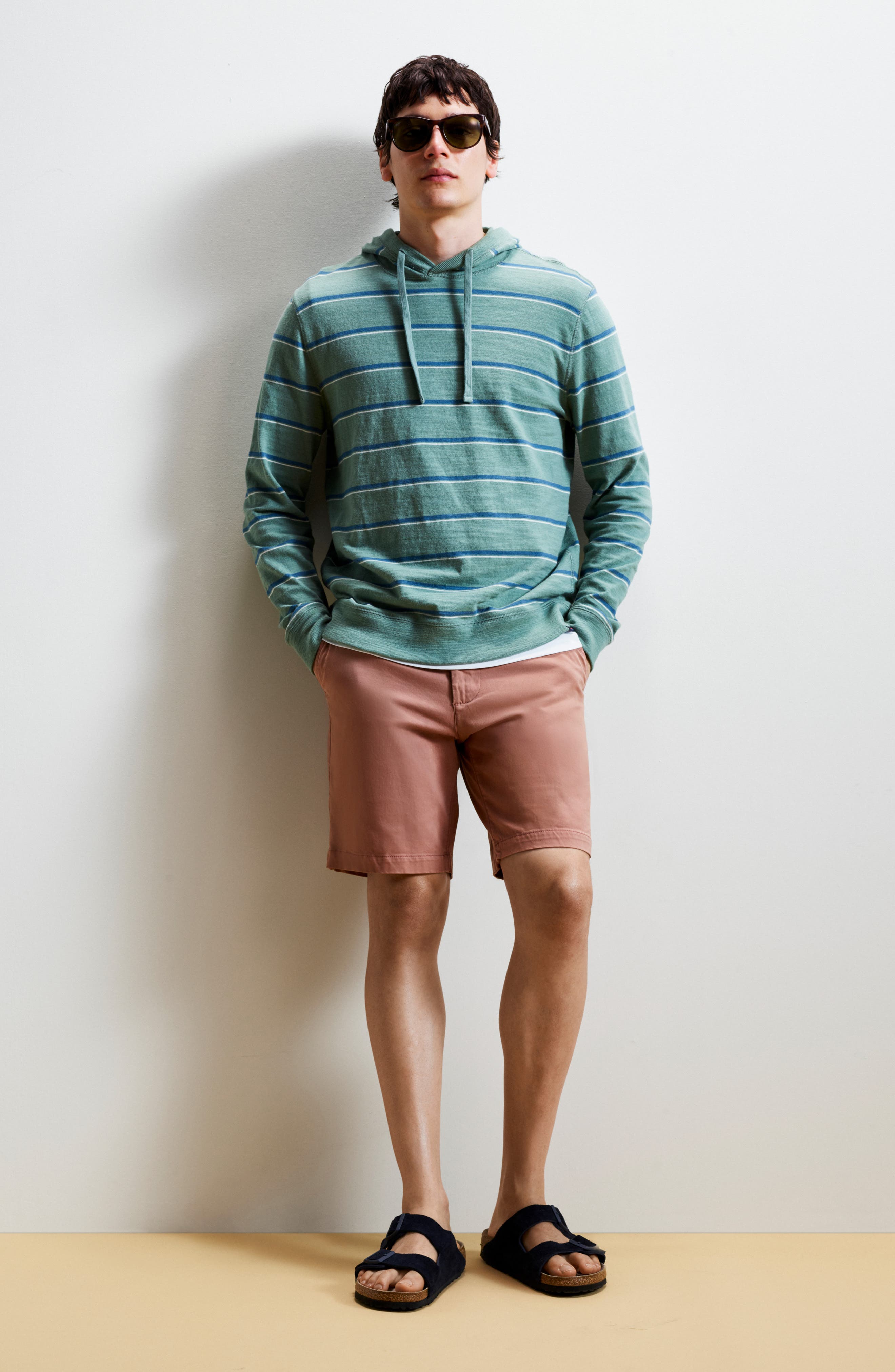 Birkenstock Arizona Soft Slide Sandal, Alternate, color, Midnight Suede