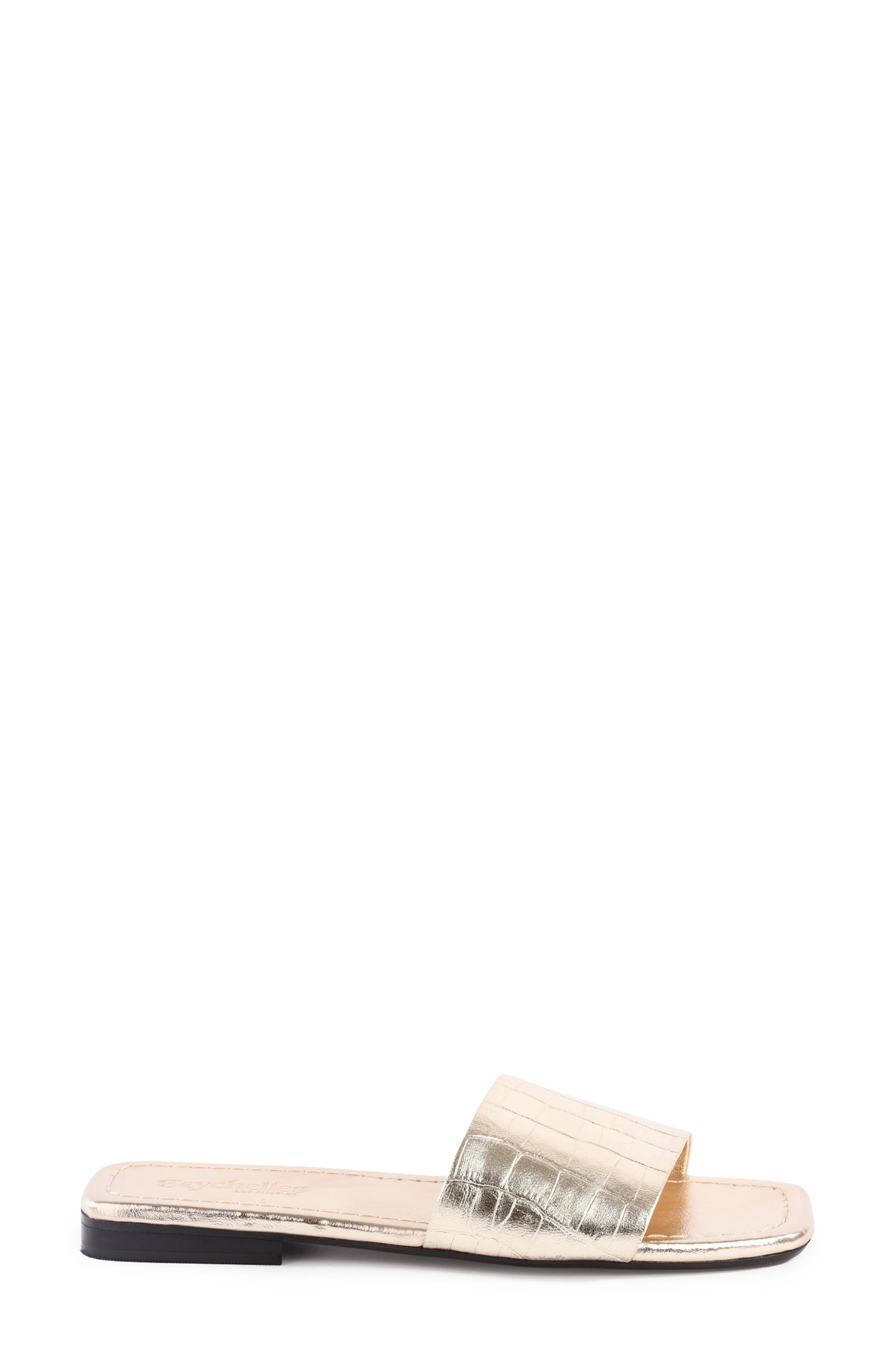 Seychelles Paris Slide Sandal, Alternate, color, Gold