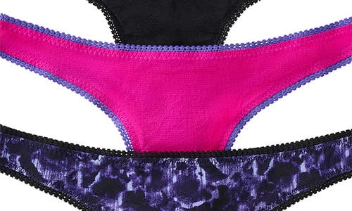 On Gossamer 3-pack Mesh Thongs In Multi