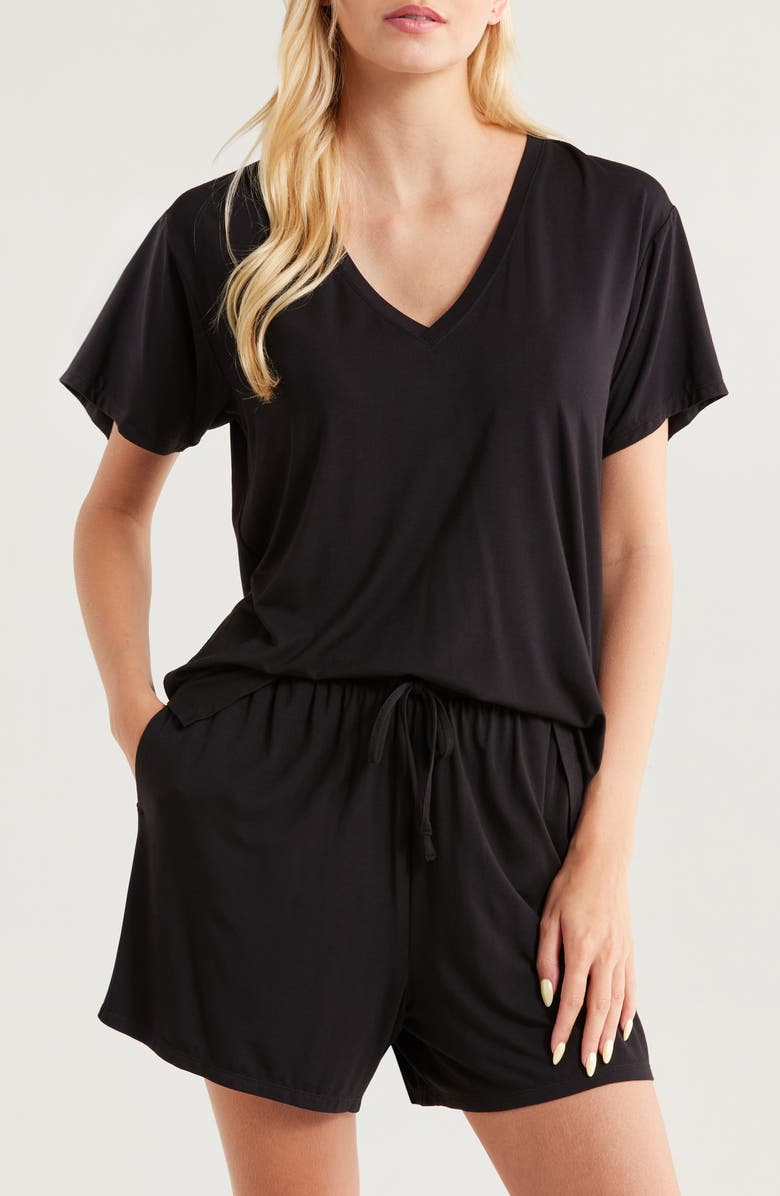 Nordstrom Cool Touch Short Pajamas, Main, color, Black