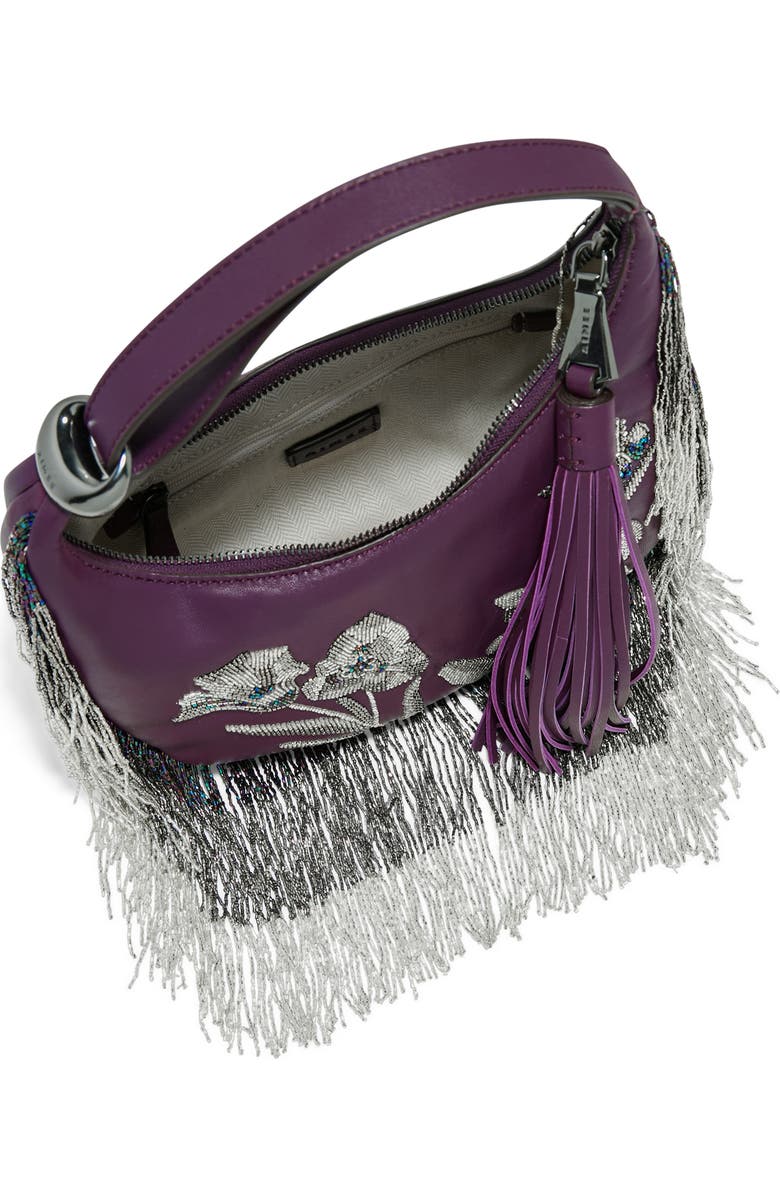 AIMEE Bloom Beaded Leather Bean Bag, Alternate, color, Beaded Plum