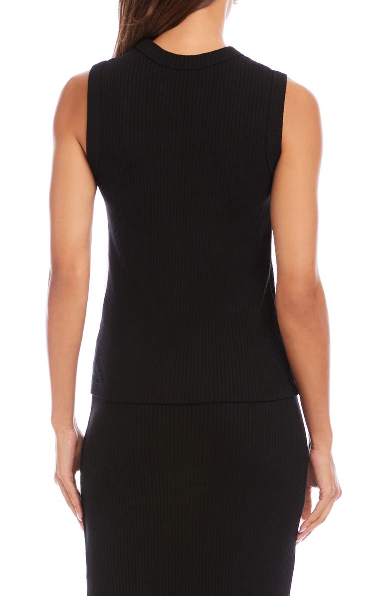 Karen Kane Rib Sweater Tank, Alternate, color, Black