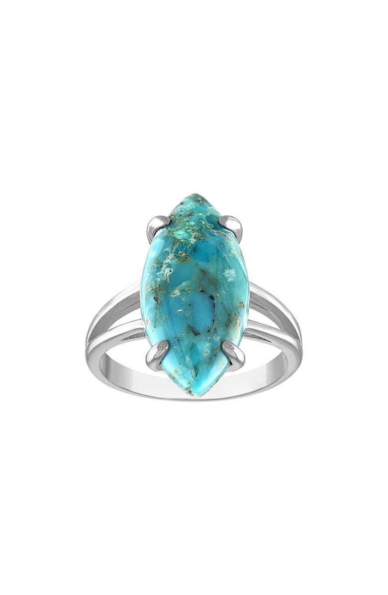 FZN Sterling Silver Turquoise Ring, Main, color, White