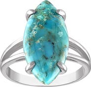 FZN Sterling Silver Turquoise Ring