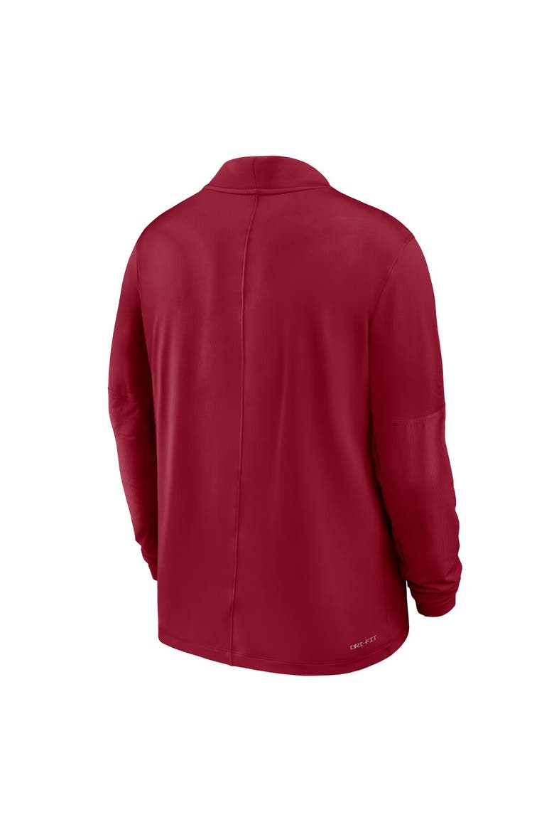 Men's Nike  Crimson Washington State Cougars Dri-FIT Half-Zip Pullover, Alternate, color, Crimson