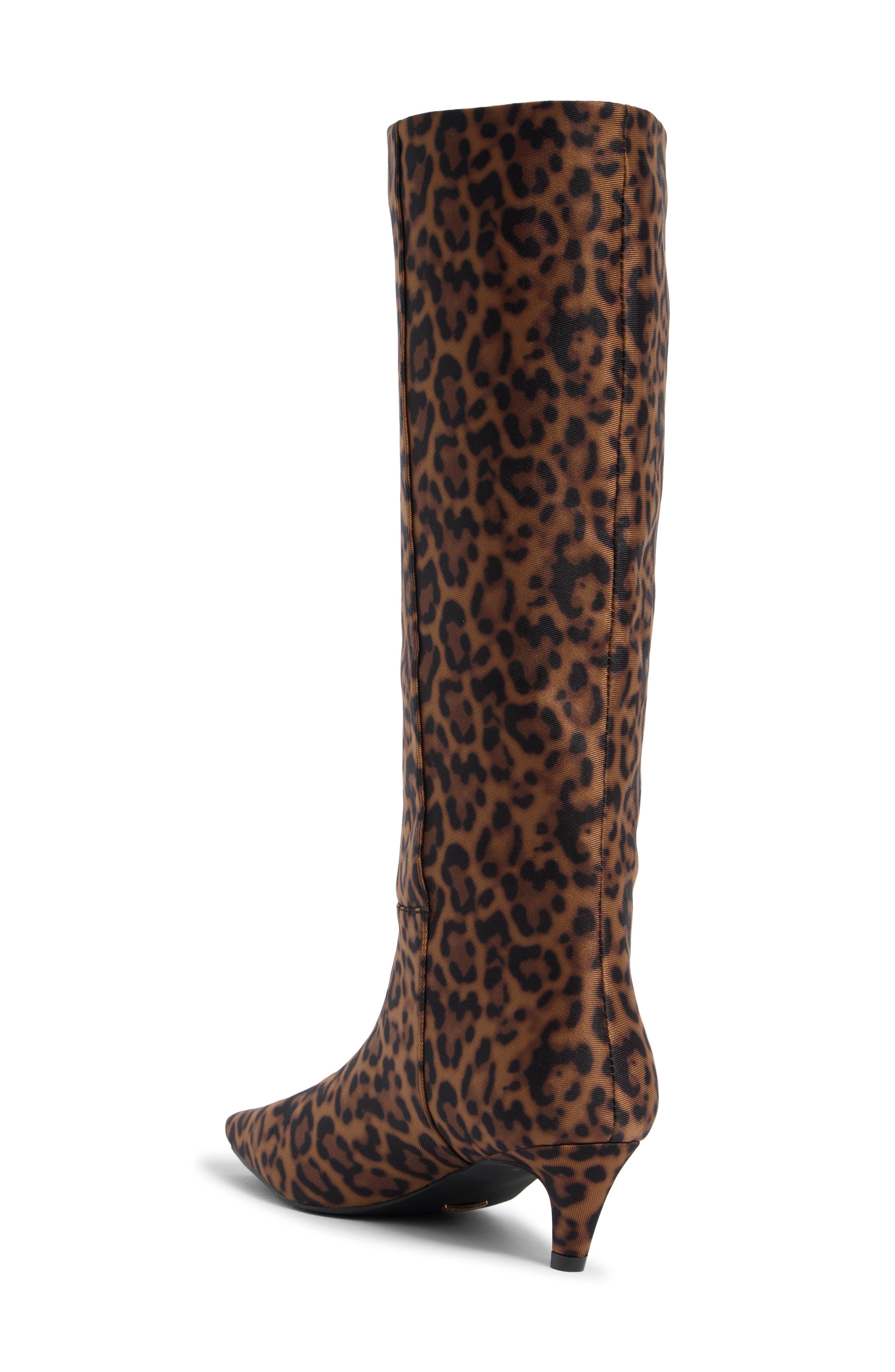 Billini Jovie Leopard Knee High Boot, Alternate, color, ANIMAL