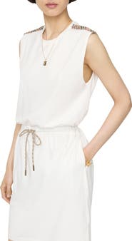 Burberry Check Trim Cotton Jersey Dress