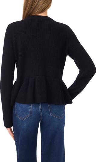 Rib Peplum Sweater