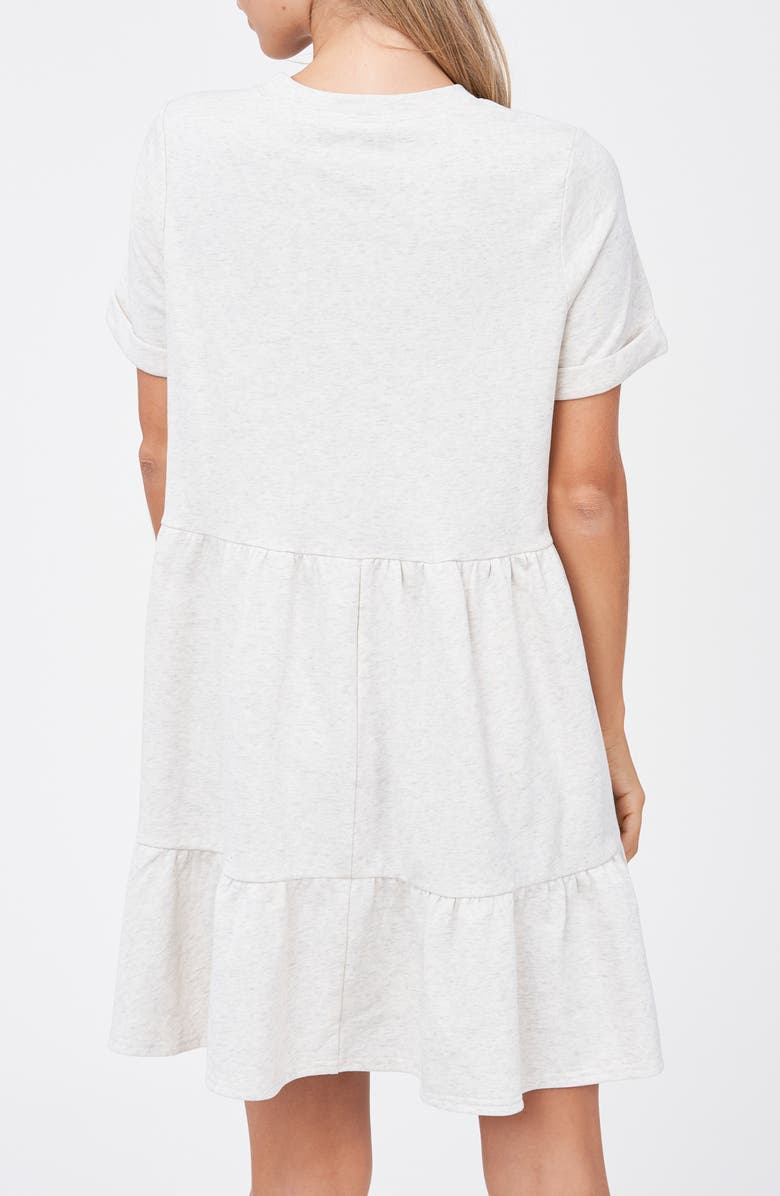 En Saison French Terry Tiered Minidress, Alternate, color, 