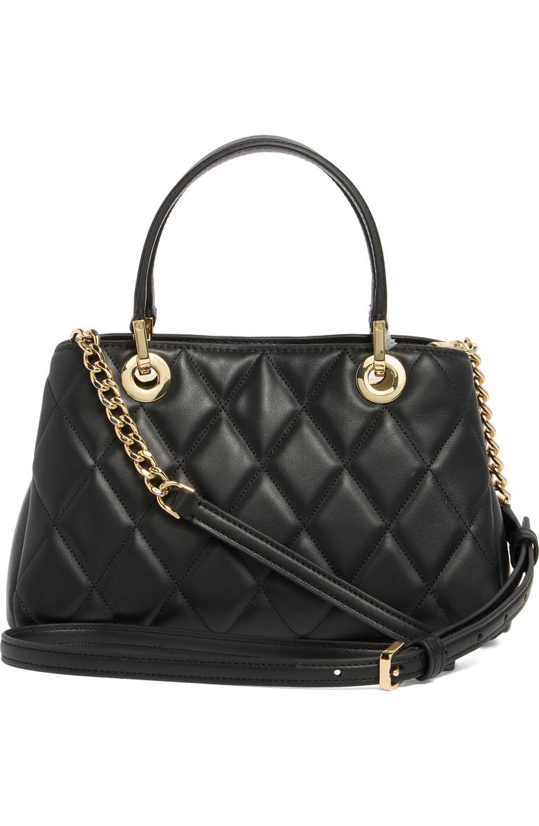 Kate Spade New York carey quilted leather satchel, Alternate, color, Black